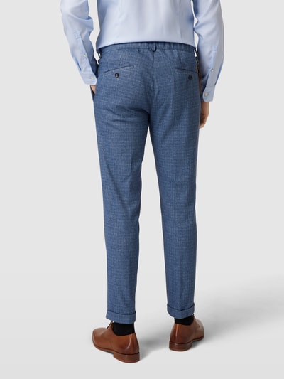 CG - Club of Gents Hose mit Karomuster Modell 'Clow' Rauchblau 5