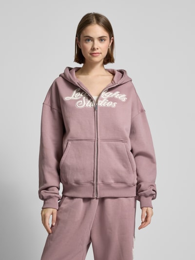 Low Lights Studios Oversized sweatjack met ritssluiting Rosé - 4