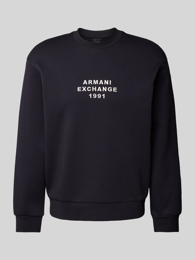 ARMANI EXCHANGE Sweatshirt mit Label-Stitching Marine 2