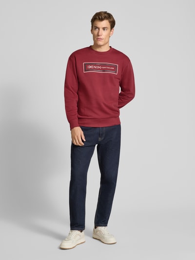 Tom Tailor Denim Regular Fit Sweatshirt aus Baumwoll-Mix Rostrot 1