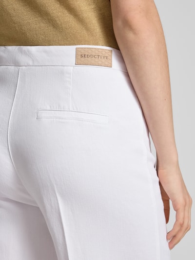 SEDUCTIVE Hose aus mit Leinen-Anteil Modell 'Bridget' Offwhite 3