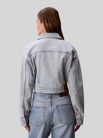 Calvin Klein Jeans Cropped Jeansjacke aus reiner Baumwolle Hellblau 5