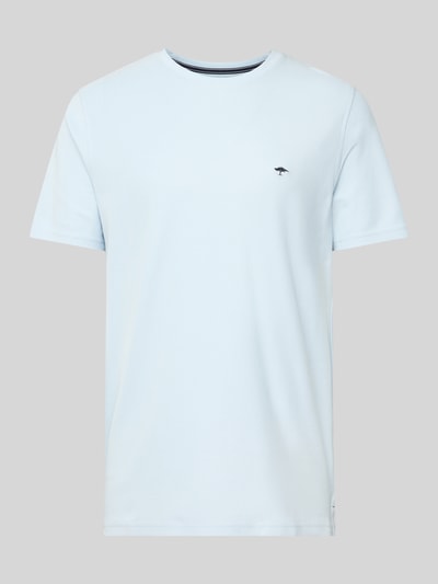 Fynch-Hatton T-shirt met logostitching Lichtblauw - 2