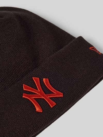 New Era Czapka beanie z detalem z logo Czarny 2