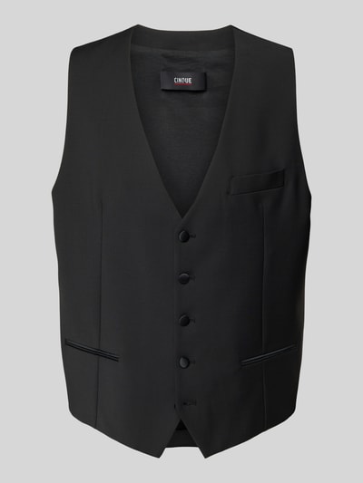 Cinque Super slim fit gilet met stretch, model 'Cifistivo' Zwart - 2