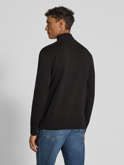 Tom Tailor Denim Regular Fit Troyer aus reiner Baumwolle Black 5