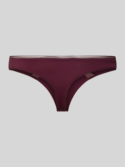 BOSS Stringi obszyte koronką Bordowy 3