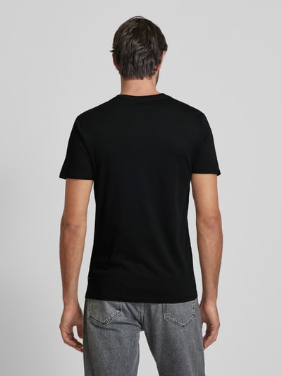 Guess T-Shirt mit Label-Stitching Black 5