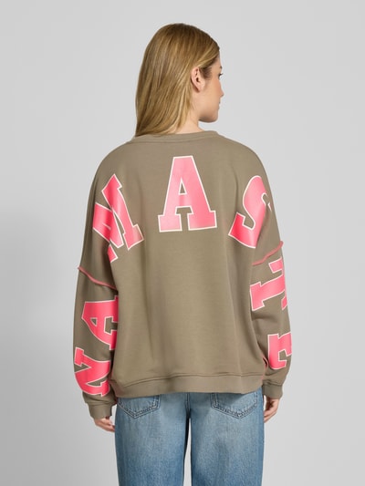 miss goodlife Sweatshirt mit überschnittenen Schultern und Rundhalsausschnitt Oliv 5