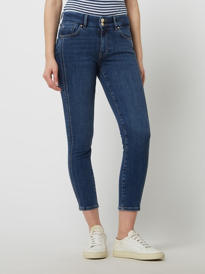 s.Oliver BLACK LABEL Skinny Fit Jeans mit Stretch-Anteil Modell 'Siena'  Marine Melange 4