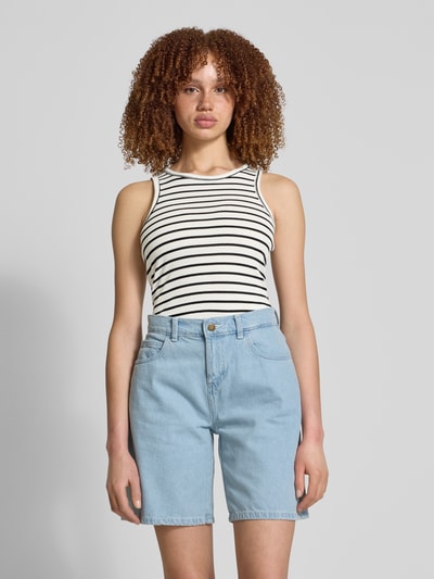 Pieces Regular fit tanktop in riblook, model 'RUKA' Zwart - 4