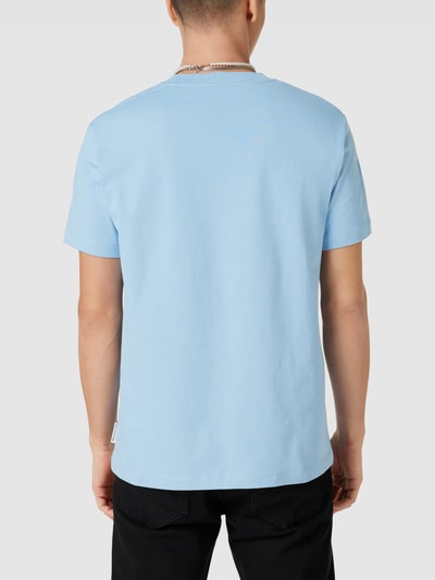 Marc O'Polo Denim T-shirt met labelprint Lichtblauw - 5