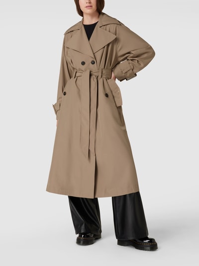 Review Trenchcoat met reverskraag Beige - 4