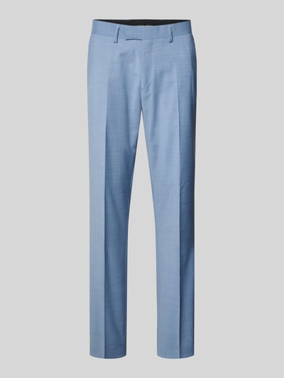 Produktfoto, Straight Fit Anzughose mit Woll-Anteil Modell 'Tenuta' von Tiger Of Sweden in Hellblau, Bügelfalten, glatte Textur, elastischer Material-Mix, Hosentaschen, Reißverschluss, klassisches Design, Herrenmode
