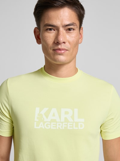 Karl Lagerfeld T-Shirt mit Label-Print Mint 3