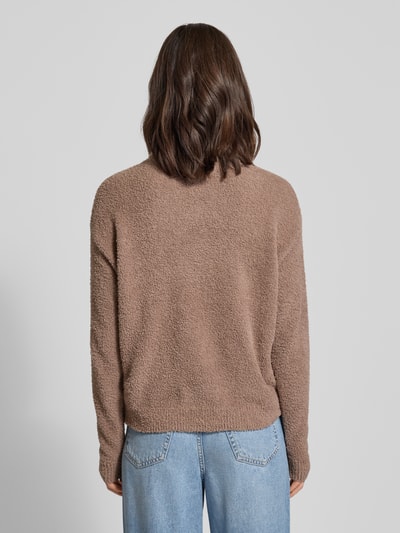 Jake*s Casual Sweter z dzianiny z obniżonymi ramionami Szarobrązowy 5