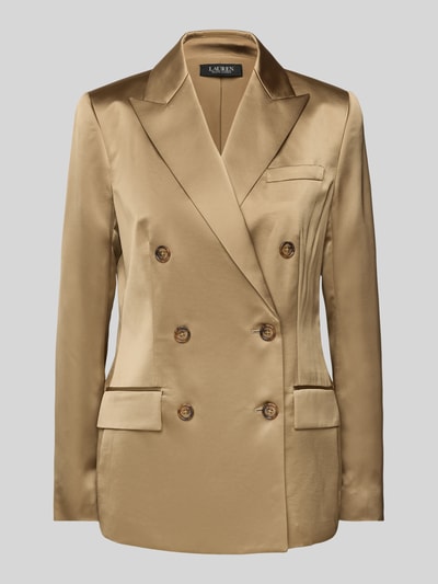 Lauren Ralph Lauren Blazer van satijn met reverskraag, model 'Ryen' Middenbruin - 2