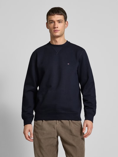 Tommy Hilfiger Sweatshirt met logostitching Marineblauw - 4