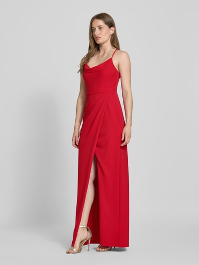 Jake*s Cocktail Abendkleid mit Wasserfall-Ausschnitt Rot 1