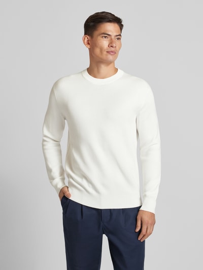 JAKE*S STUDIO MEN Strickpullover mit Rundhalsausschnitt Offwhite 4