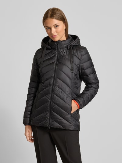 s.Oliver RED LABEL Shaped fit gewatteerd jack met labelprint Zwart - 4