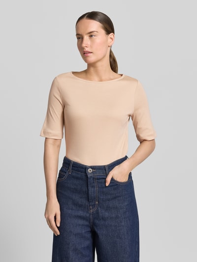 Christian Berg Woman T-Shirt mit U-Boot-Ausschnitt Mud 4
