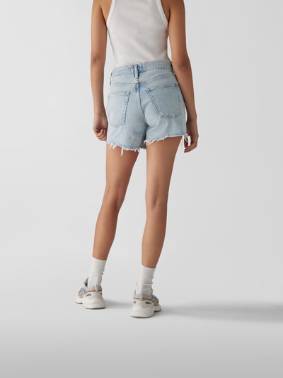 AGOLDE High Waist Jeansshorts im Used-Look Hellblau 5