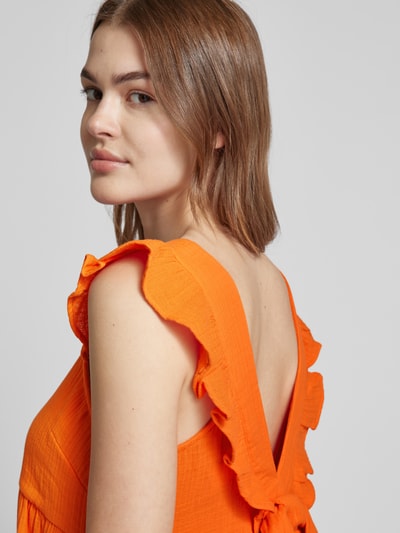 YAS Midi-jurk met structuurmotief, model 'VIMOLA' Oranje - 3