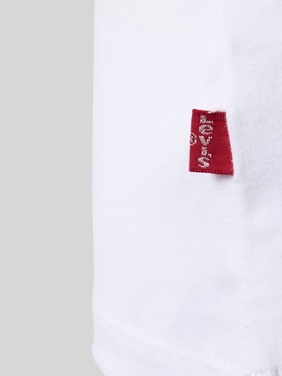 Levi's® Regular Fit T-Shirt aus Baumwoll-Mix in 3er-Pack Modell 'MEN SOLID' Weiss 2