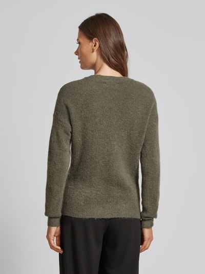 MSCH Copenhagen Gebreide pullover met ronde hals, model 'Festina Hope' Rietgroen - 5