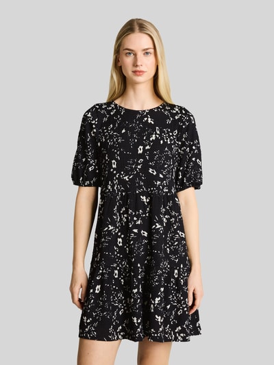 Tom Tailor Denim A-Linien Minikleid in Crinkle-Optik Black 4
