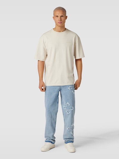 KARL KANI Jeans im Destroyed-Look mit Label-Stitching Blau 1