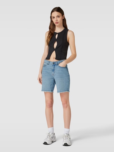 Noisy May Jeansshorts mit ausgefransten Beinabschlüssen Modell 'SMILEY' Hellblau 1