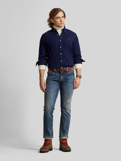Polo Ralph Lauren Custom Fit Freizeithemd aus reiner Baumwolle Marine 1