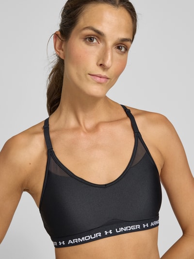 Under Armour Bustier met elastische band, model 'Crossback Low Bra' Zwart - 3
