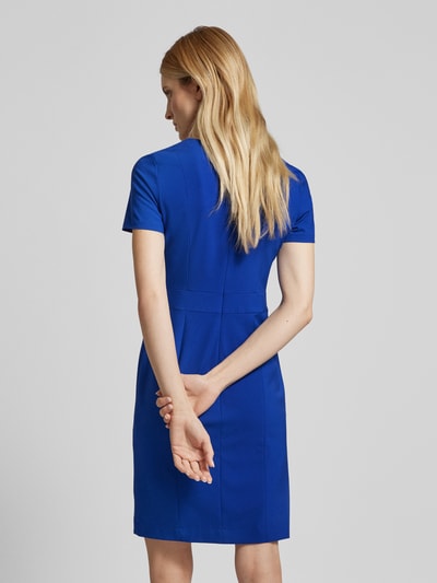 comma Knielange jurk met V-hals Koningsblauw - 5