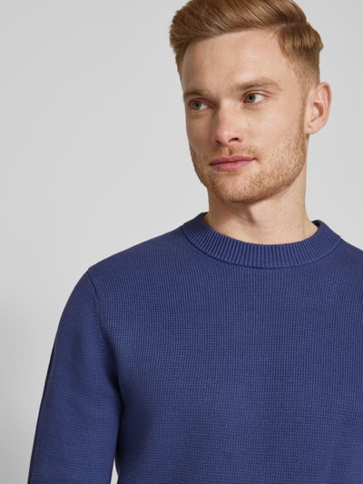 SELECTED HOMME Gebreide pullover met ribboorden, model 'DANE' Koningsblauw - 3