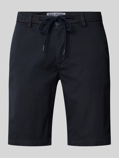 MAC Korte regular fit broek met tunnelkoord Marineblauw - 2