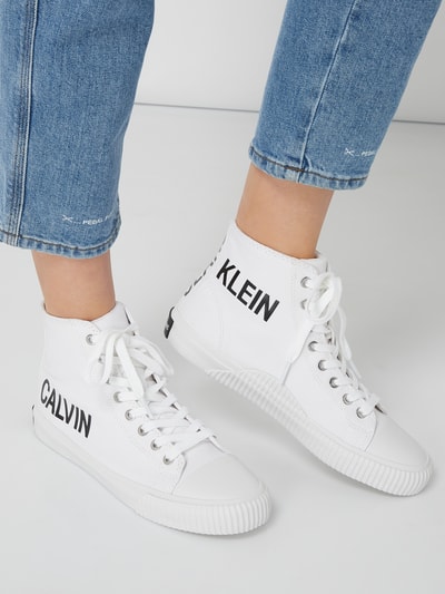 Calvin Klein Jeans Wysokie sneakersy płócienne „Iole” Biały 3