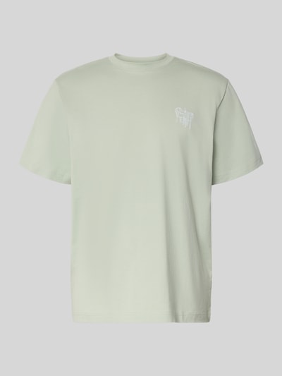 Produktfoto, Regular Fit T-Shirt aus reiner Baumwolle Modell HASPEN von SELECTED HOMME, jednokolorowy, wyhaftowany motyw, dżersej