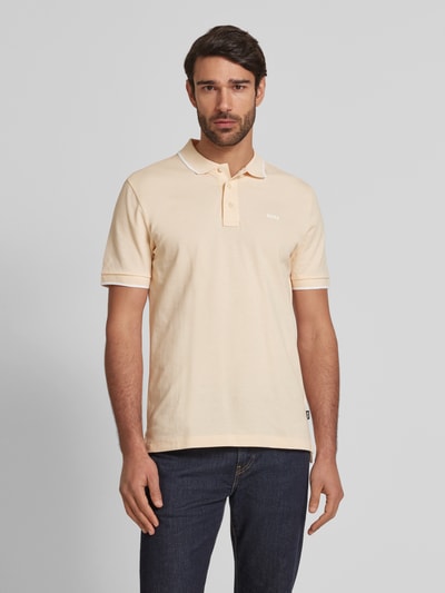 BOSS Regular Fit Poloshirt mit Label-Print Modell 'Parlay' Orange 4