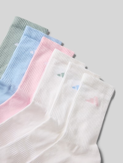 Produktfoto, Socken mit Logo im 6er-Pack von adidas Sportswear aus Baumwoll-Mix mit Stretch-Anteil, verschiedene Pastellfarben, körpernahe Passform