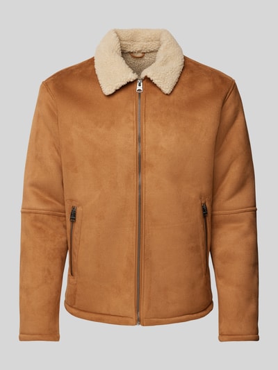 Only & Sons Jacke mit Reißverschlusstaschen Modell 'ROYCE' Cognac 2