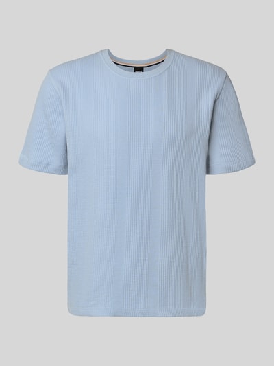BOSS Regular Fit T-Shirt mit mit Waffelstruktur Modell 'STRUCTURE' Hellblau 2
