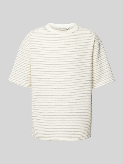 Casual Friday Oversized T-Shirt mit Stehkragen Modell 'FREDERIK' Offwhite 2