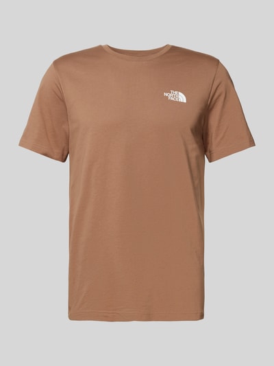 The North Face T-Shirt mit Label-Print Modell 'Simple Dome' Hellbraun 1