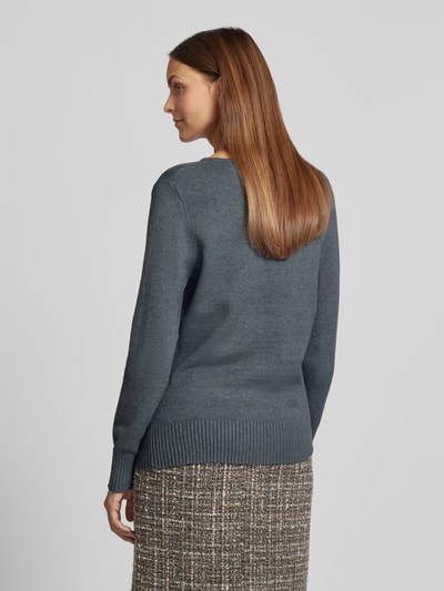 Christian Berg Woman Gebreide pullover met ribboorden, model 'Aliv' Middengrijs gemêleerd - 5