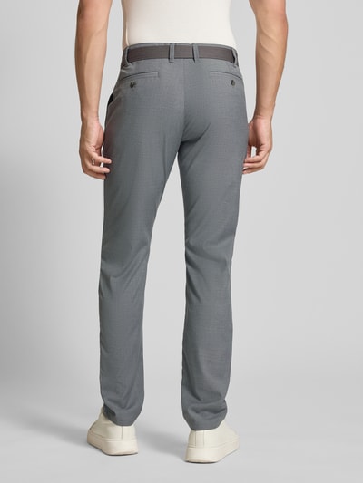 MCNEAL Slim fit pantalon met riem Middengrijs - 5