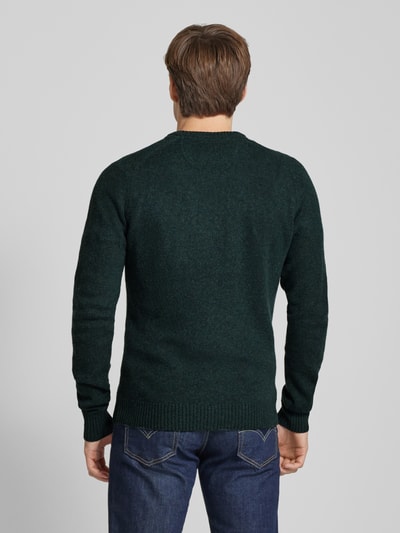 MCNEAL Strickpullover aus Lammwolle mit Label-Stitching Bottle Melange 5