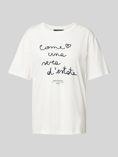 Weekend Max Mara T-shirt met ronde hals, model 'BARBANO' Offwhite - 2